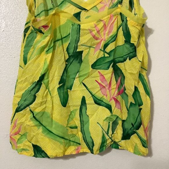 A New Day Y2K Style Yellow Coastal Tropical Boho Hippie Camisole Size Medium - Picture 12 of 12